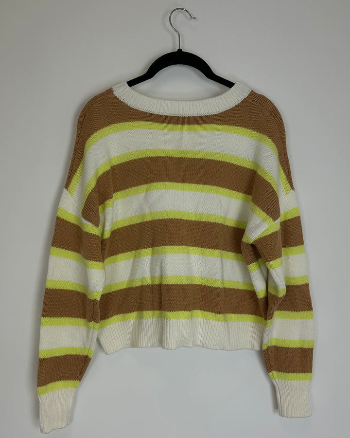 White Striped Sweater - Size 2/4