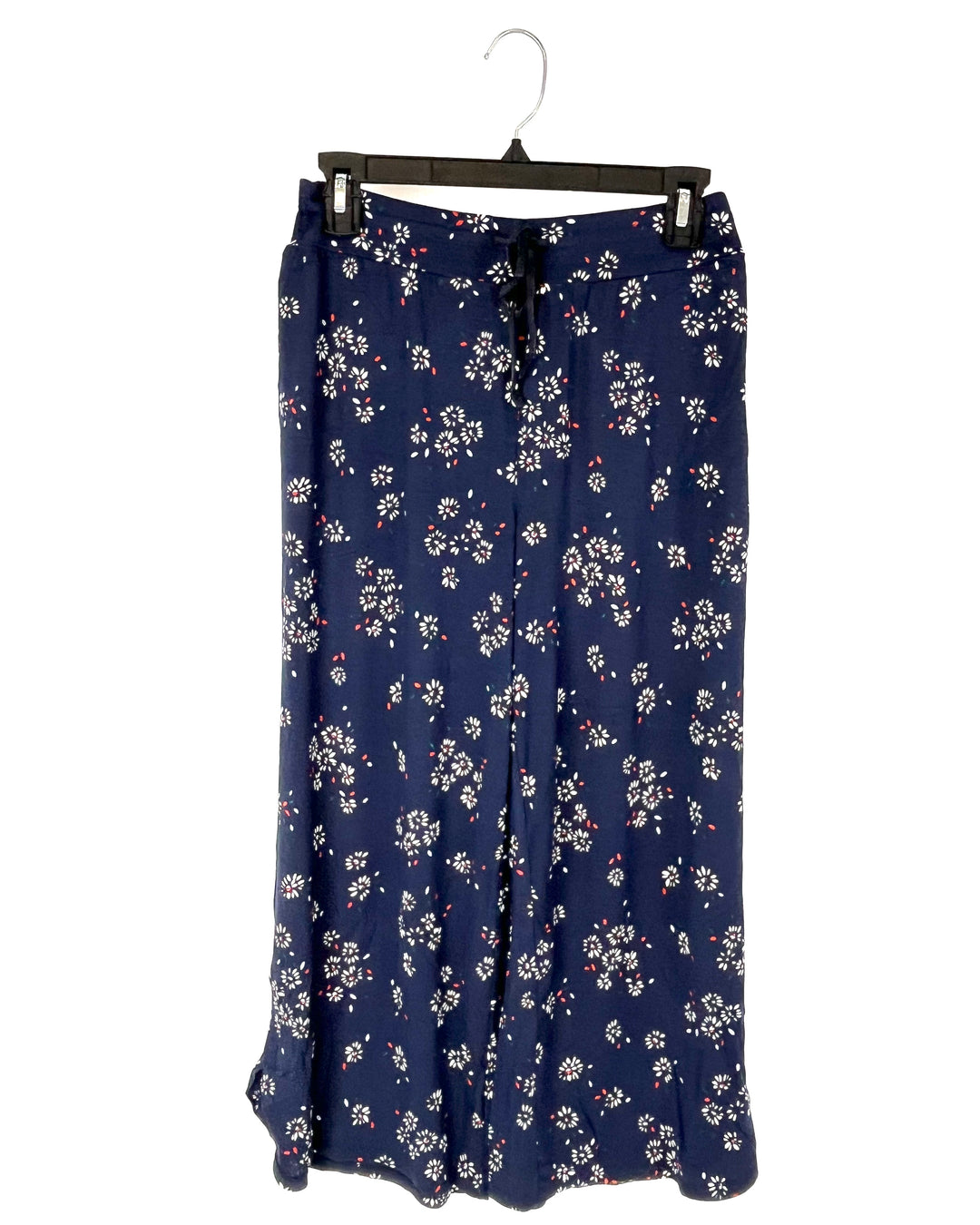 Navy Blue Floral Pajama Pants - Small