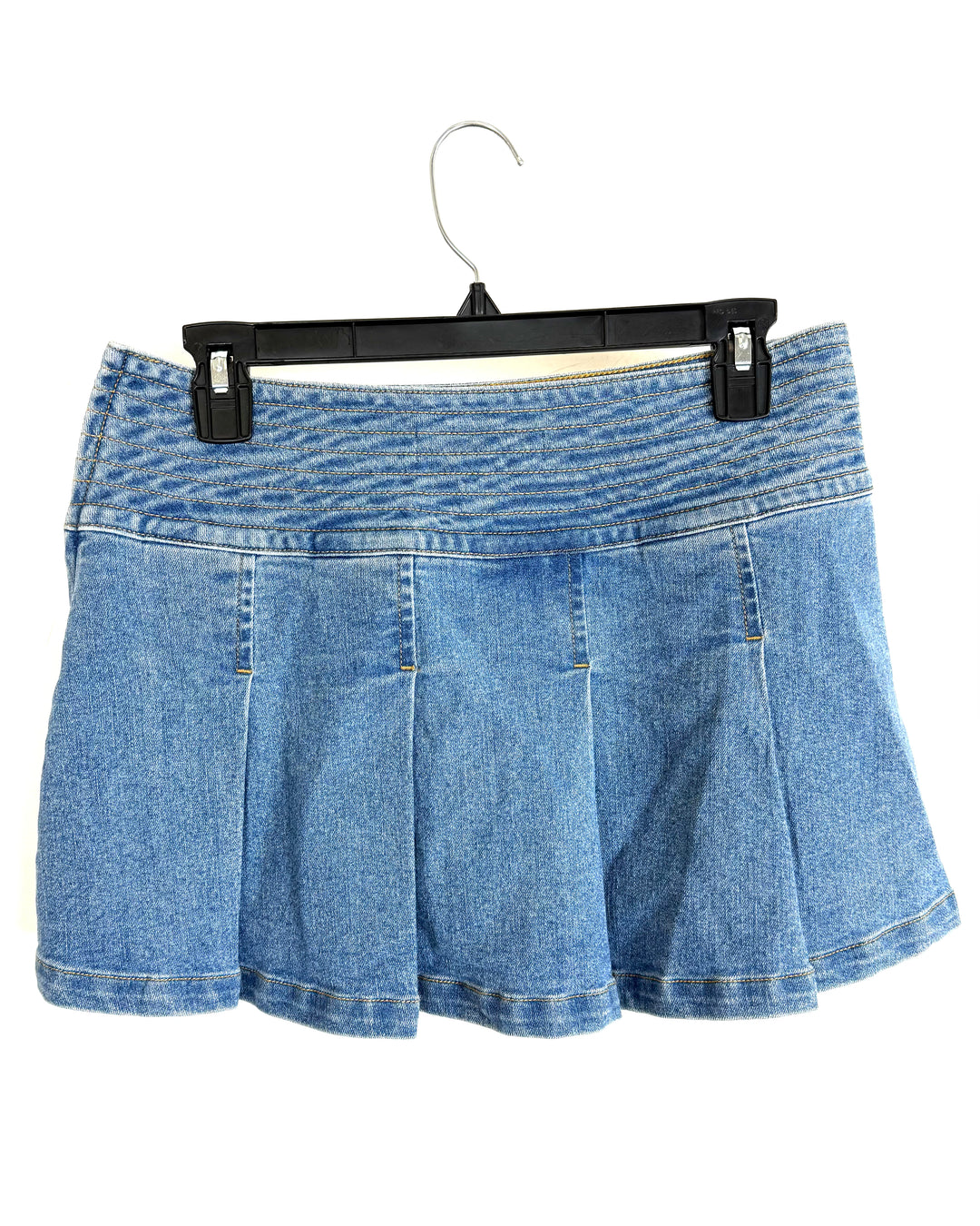 Light Denim Pleated Mini Skort - Size 6