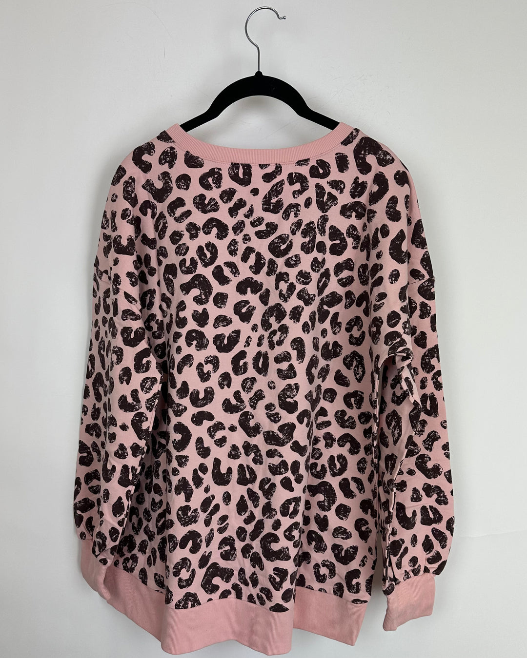Pink Leopard Print Top - Size 6/8