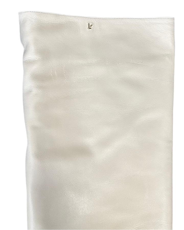 Ivory Pointed Toe Boots - Size 6.5, 7, 8 and 9