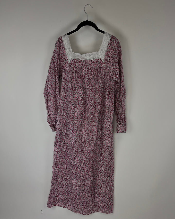 Pink Floral Nightgown - Size 6-8