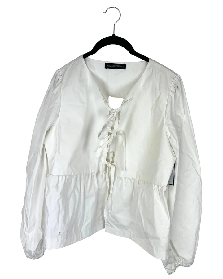 White Tie Top - Size 8/10