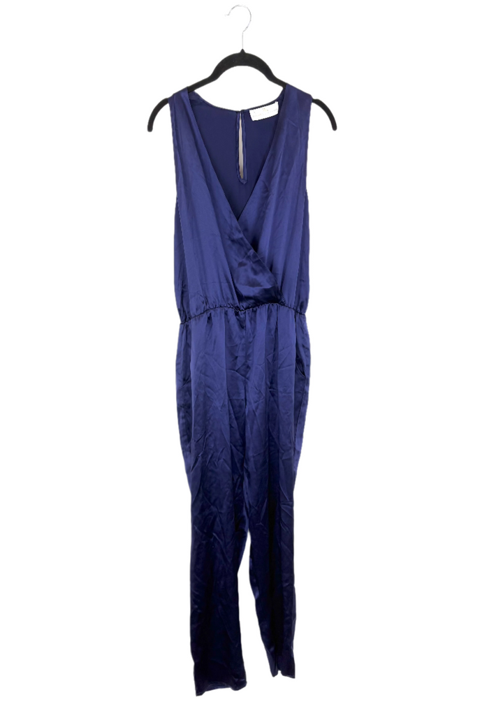 Blue V-Neck Jumpsuit - Size 4/6
