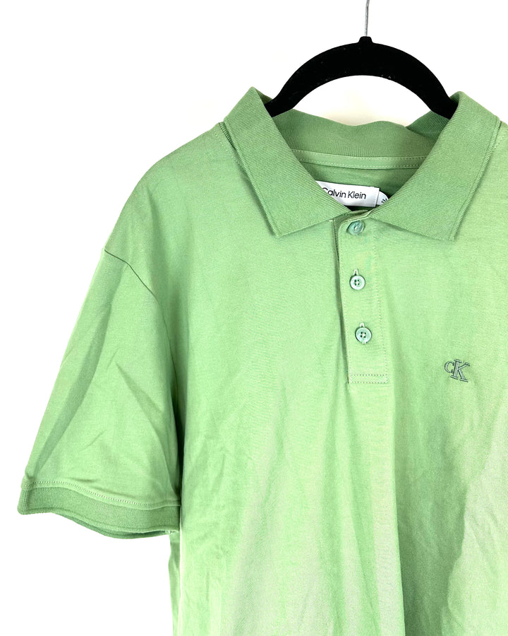 MENS Light Green Collar Shirt - Medium