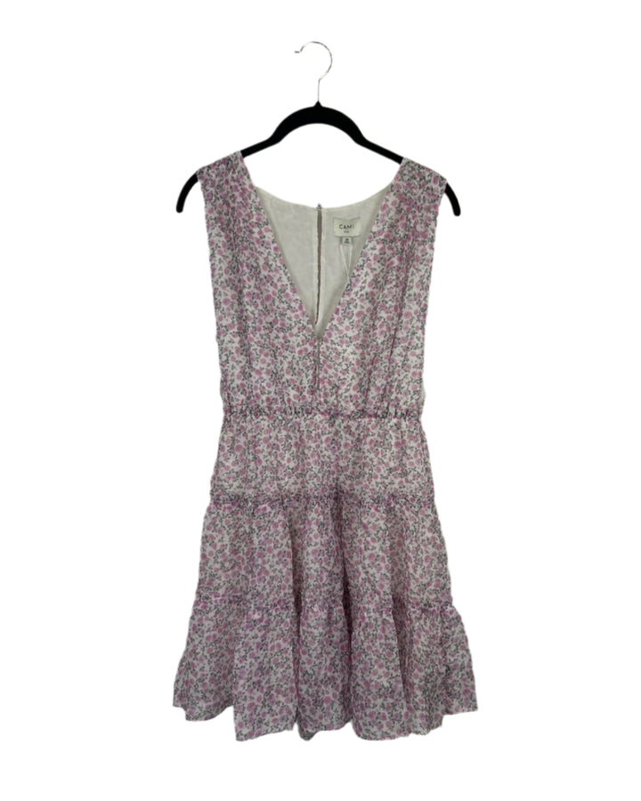 Pink Floral Tank Dress - Extra Small And Large