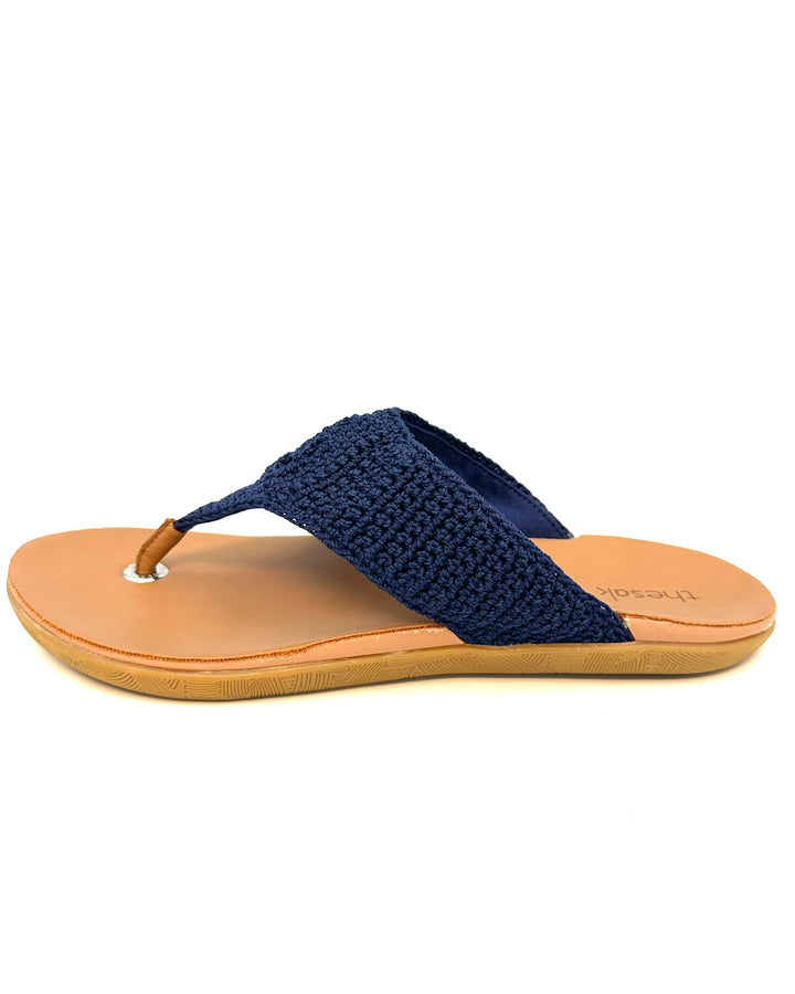 Navy Blue Crochet Sandals - Size 10