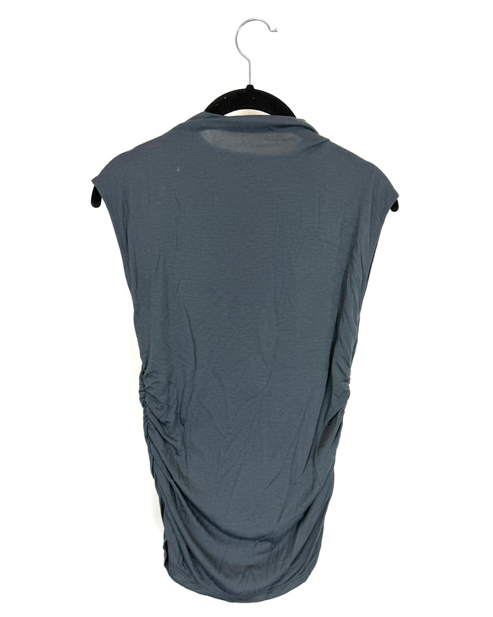 Dark Gray Mock Neck Tank- Size 2/4