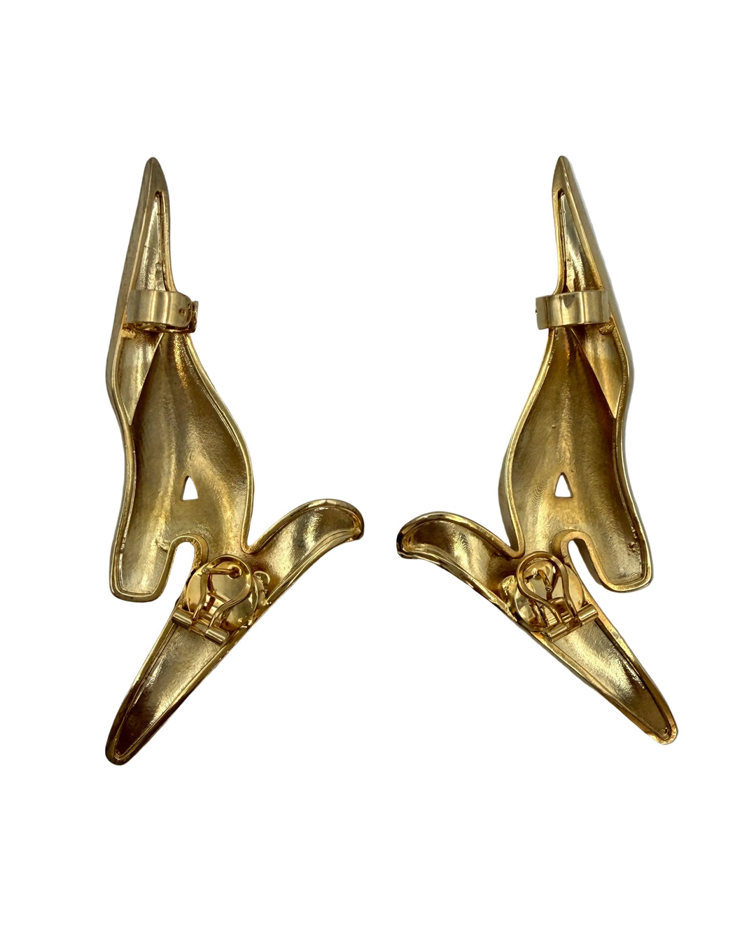 Gold and Pink Enamel Oversized Ear Cuffs