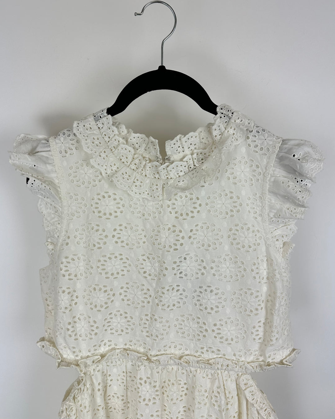 White Eyelet Cutout Dress -Small and Medium