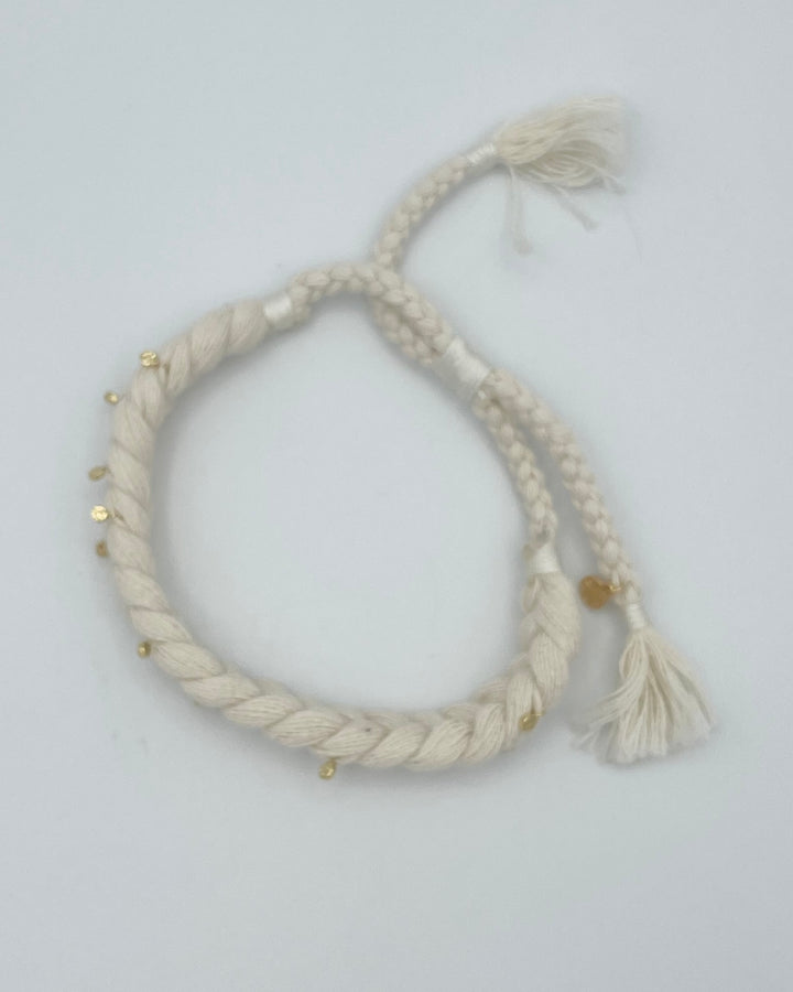 Cream Braided Bracelet