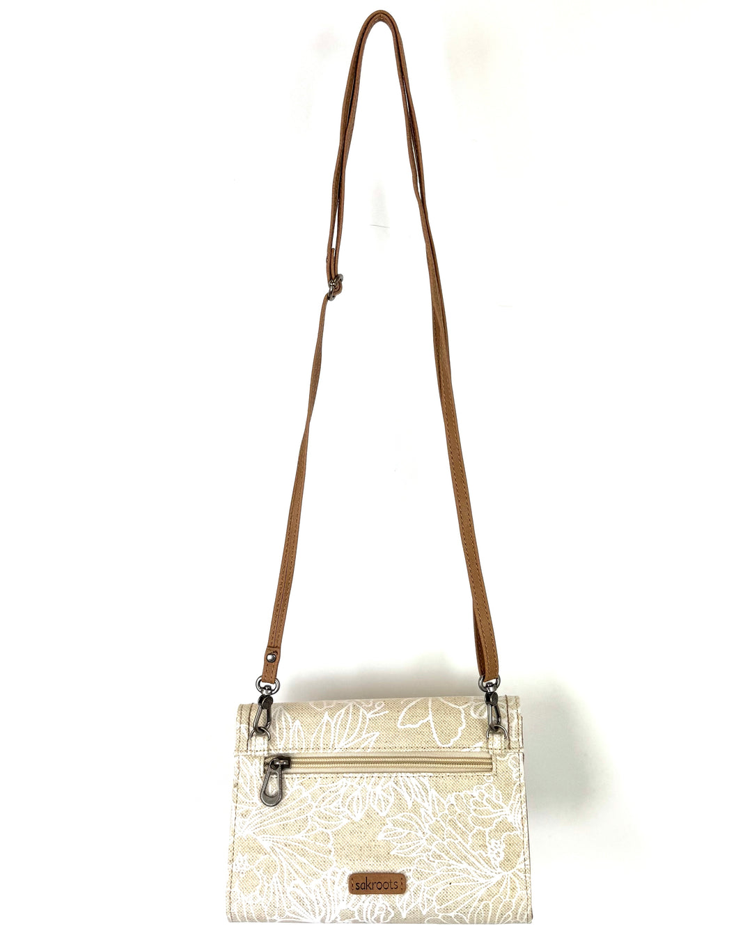Cream Woven Crossbody Bag/Wristlet