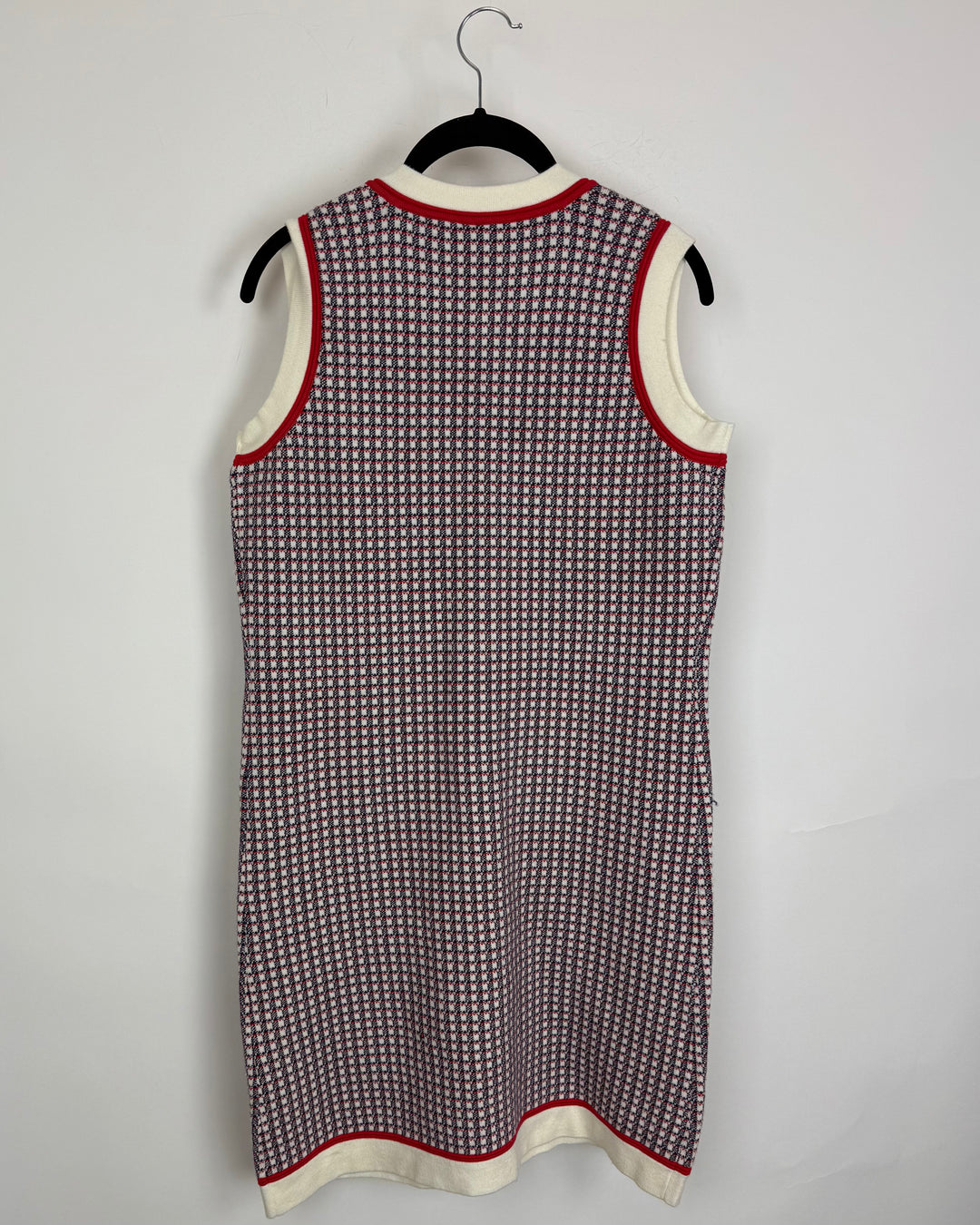 Blue & Red Knit Tank Top Dress - Size 8/10