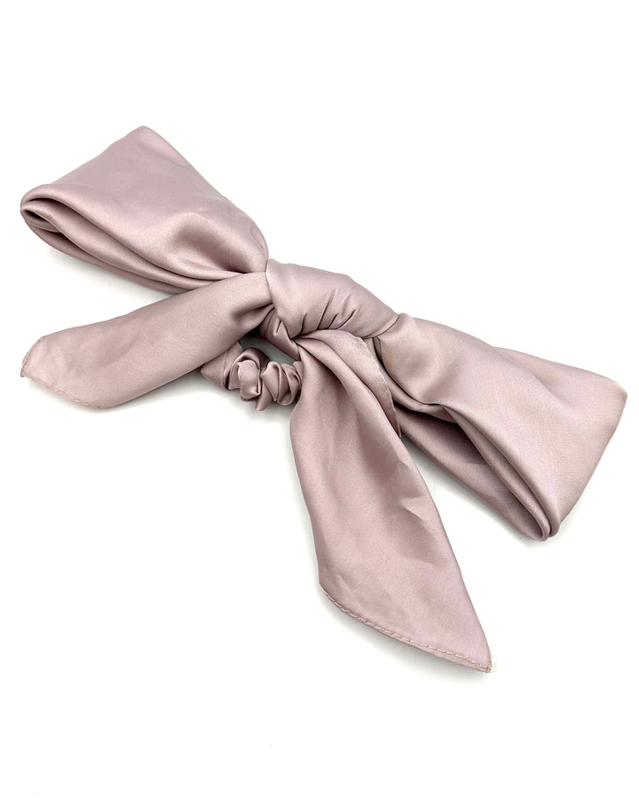 Light Mauve Oversized Bow Scrunchie