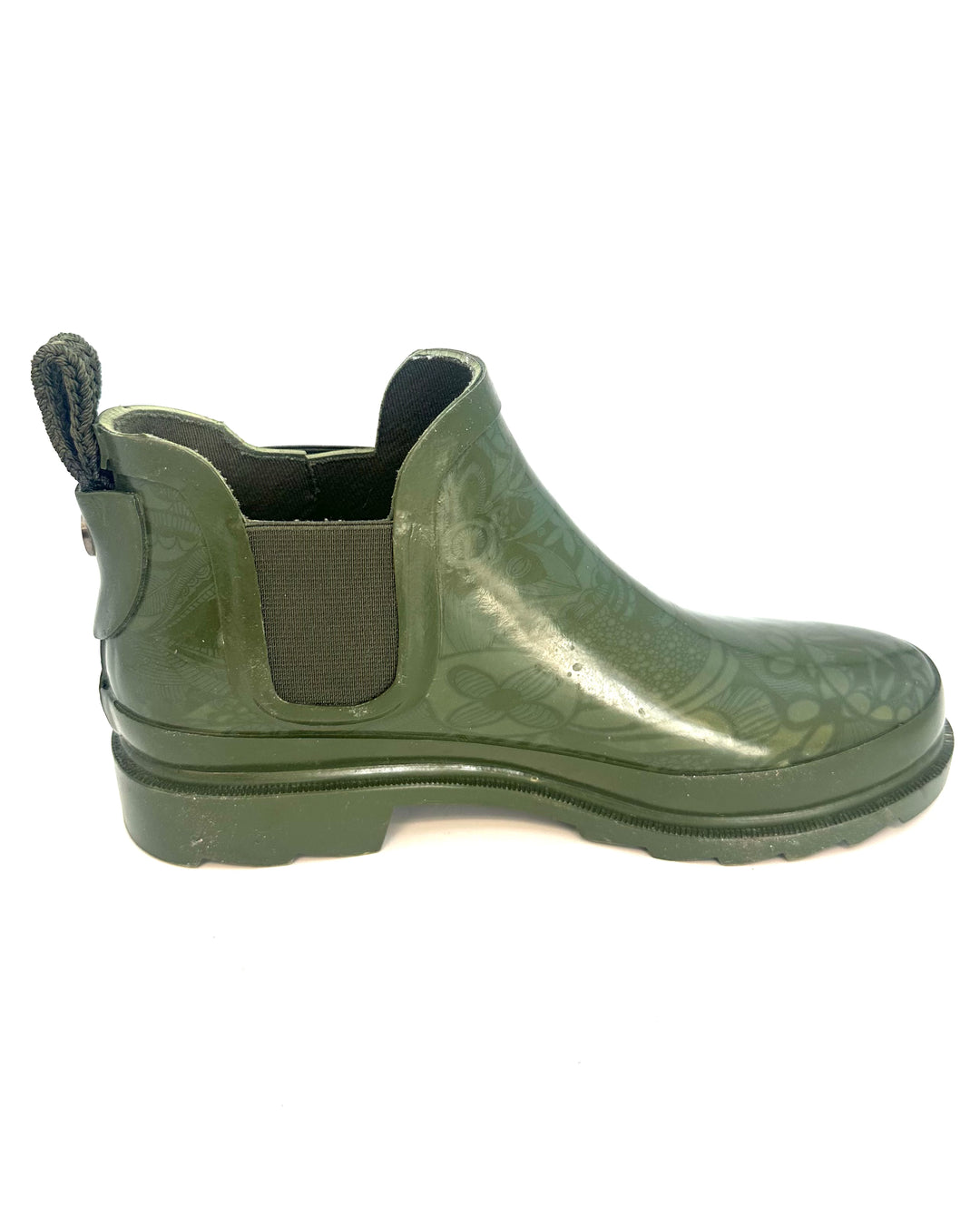Muted Floral Green Rainboot - Size 7-10