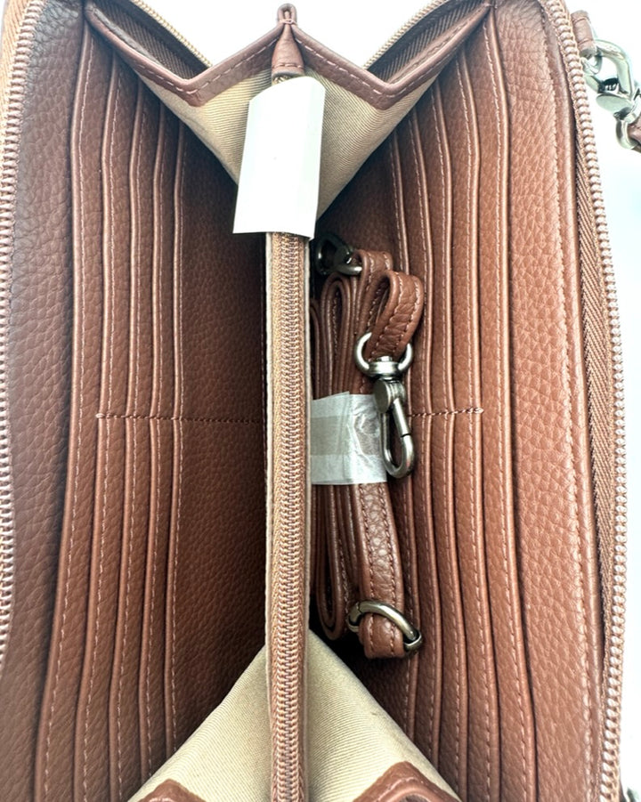 Brown Multi Way Crossbody/Wallet/Wristlet