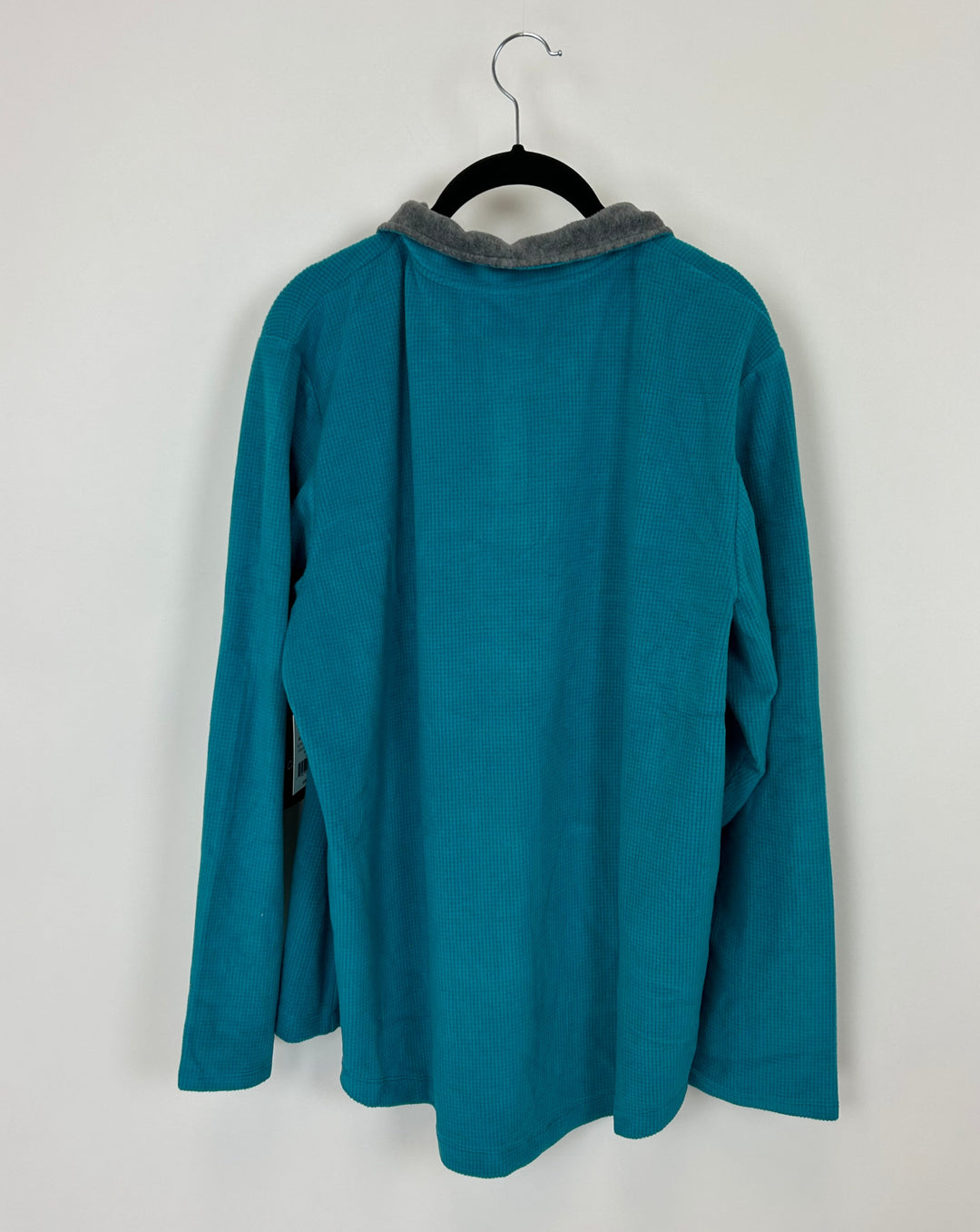 Teal Fleece Polo Shirt - 1X