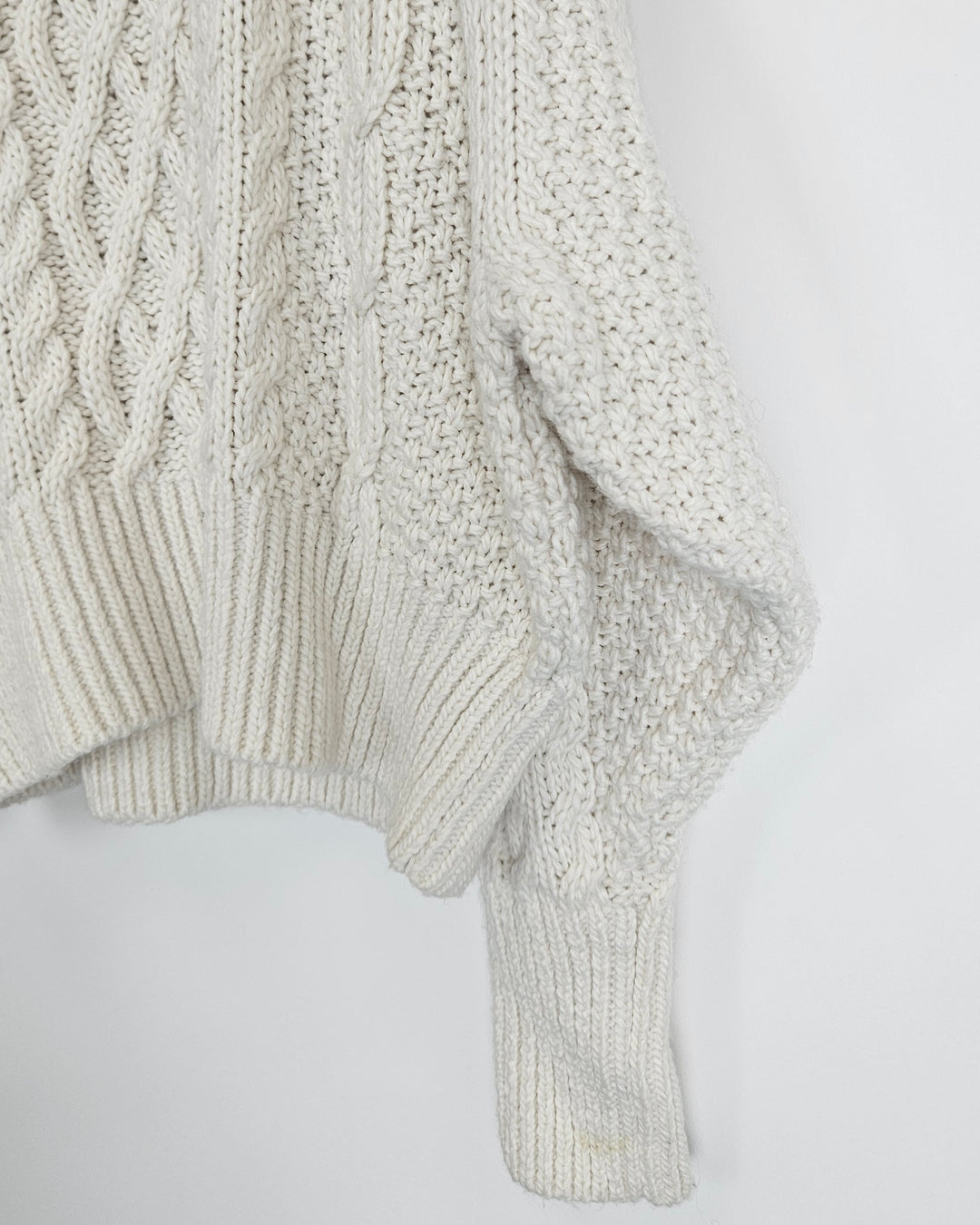 Cream Thick Knit Sweater - Size 8/10
