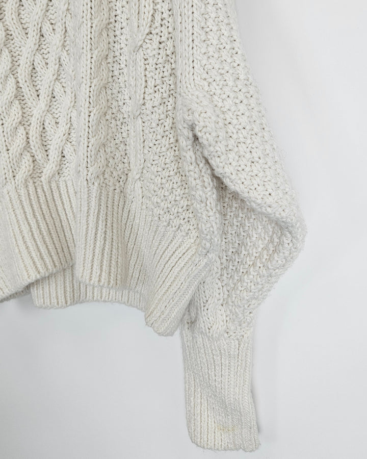 Cream Thick Knit Sweater - Size 8/10