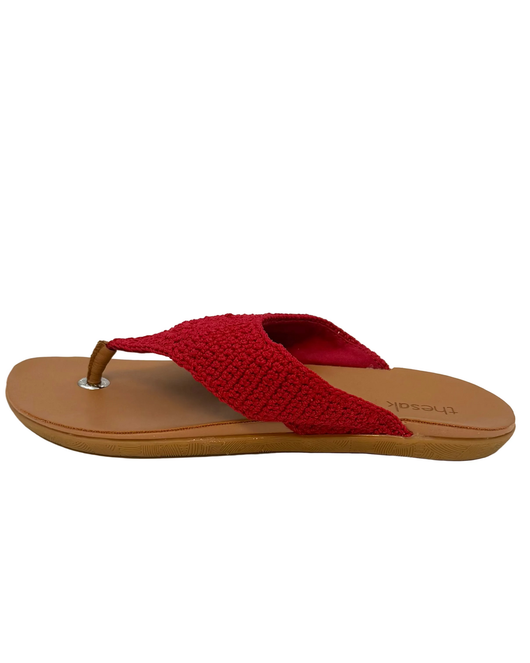 Red Crochet Sandals - Size 8