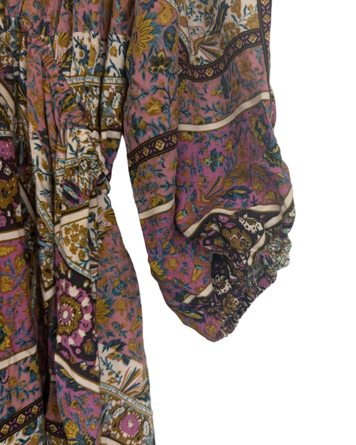 Abstract Ruffled High Low Dress - Size 2/4