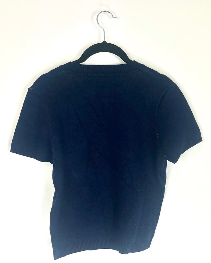 Blue Short Sleeve Sweater- Size 4/6