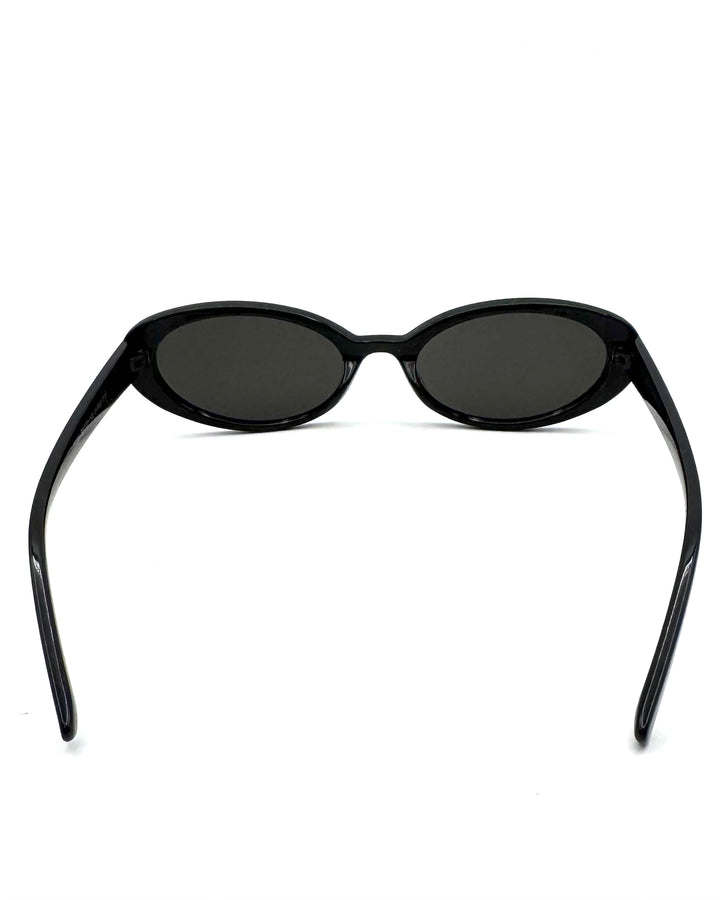 Black Small Oval Sunglasses