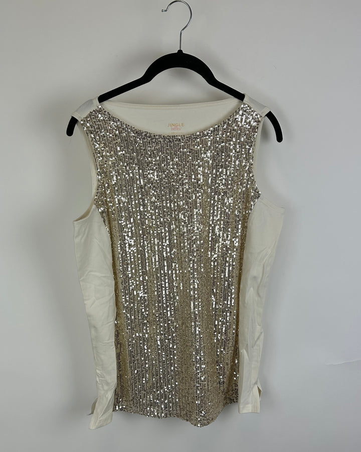 Gold Sequin Tank Top - Size 6/8