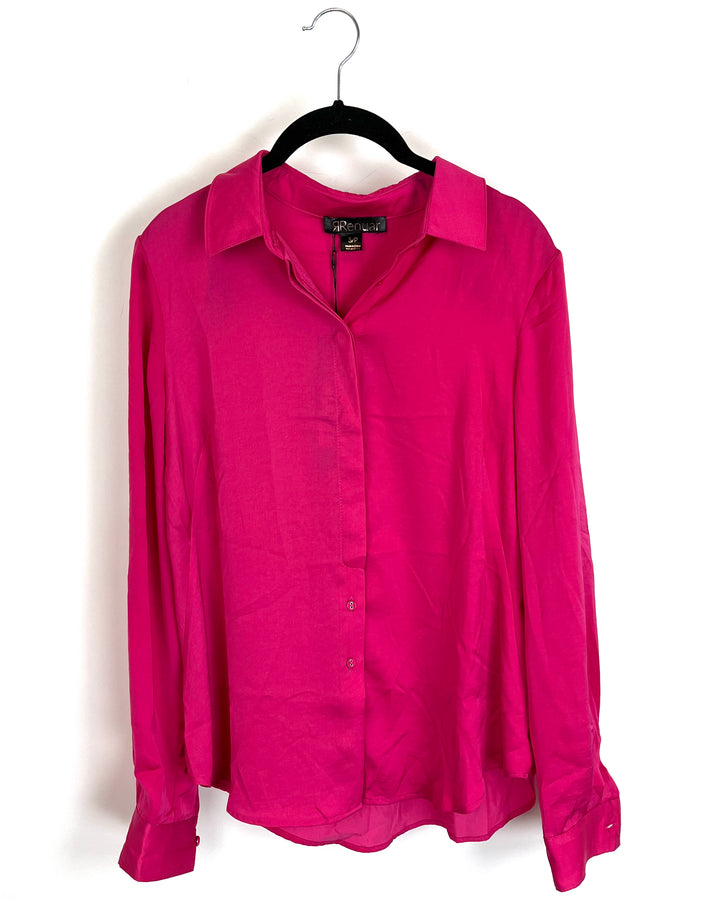 Raspberry Button Up Blouse - Size 00/0 and 0/2