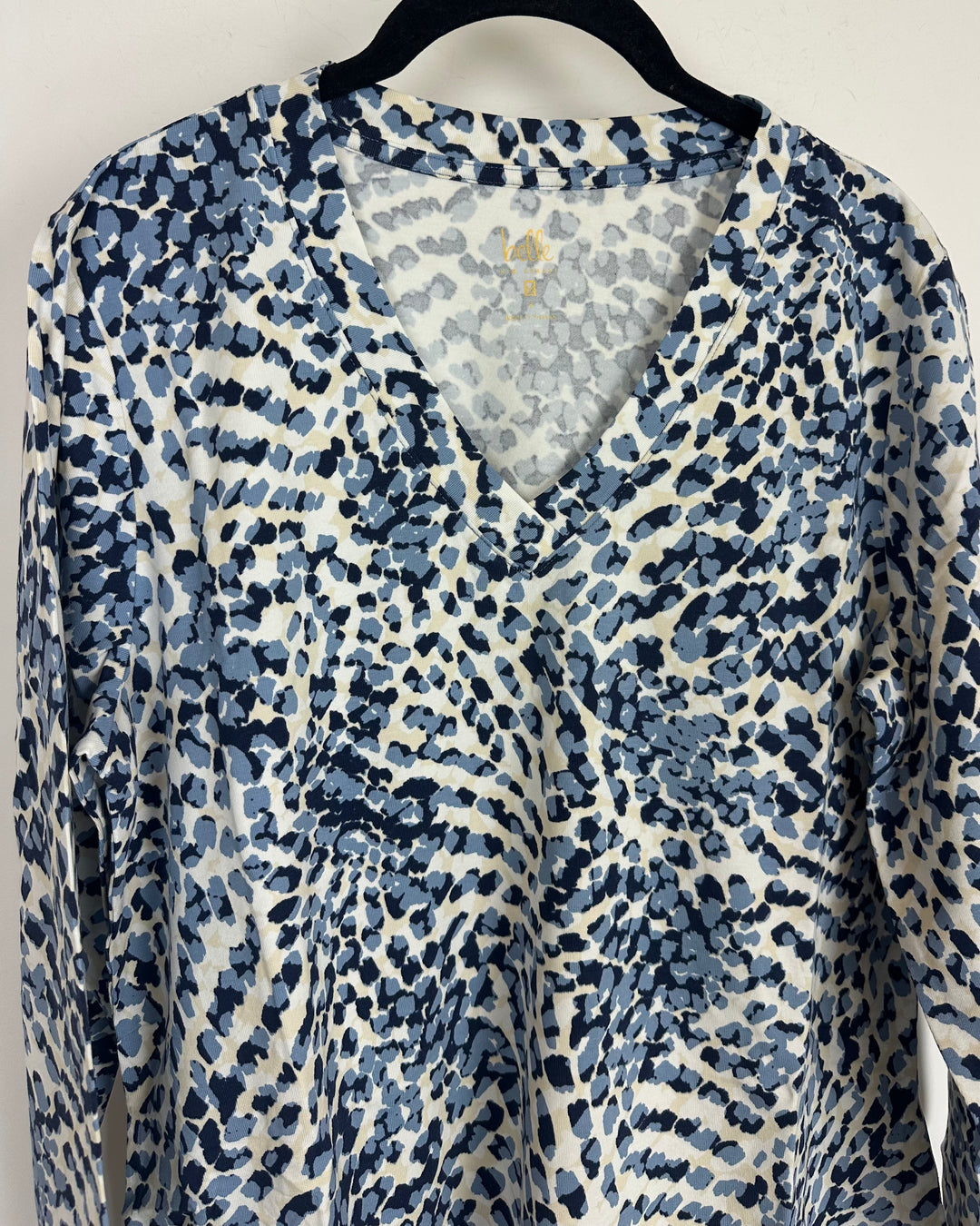 Blue Lightweight Animal Print Top - Size 6/8