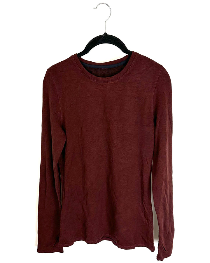 Heathered Red and Black Fitted Top - Size 2/4