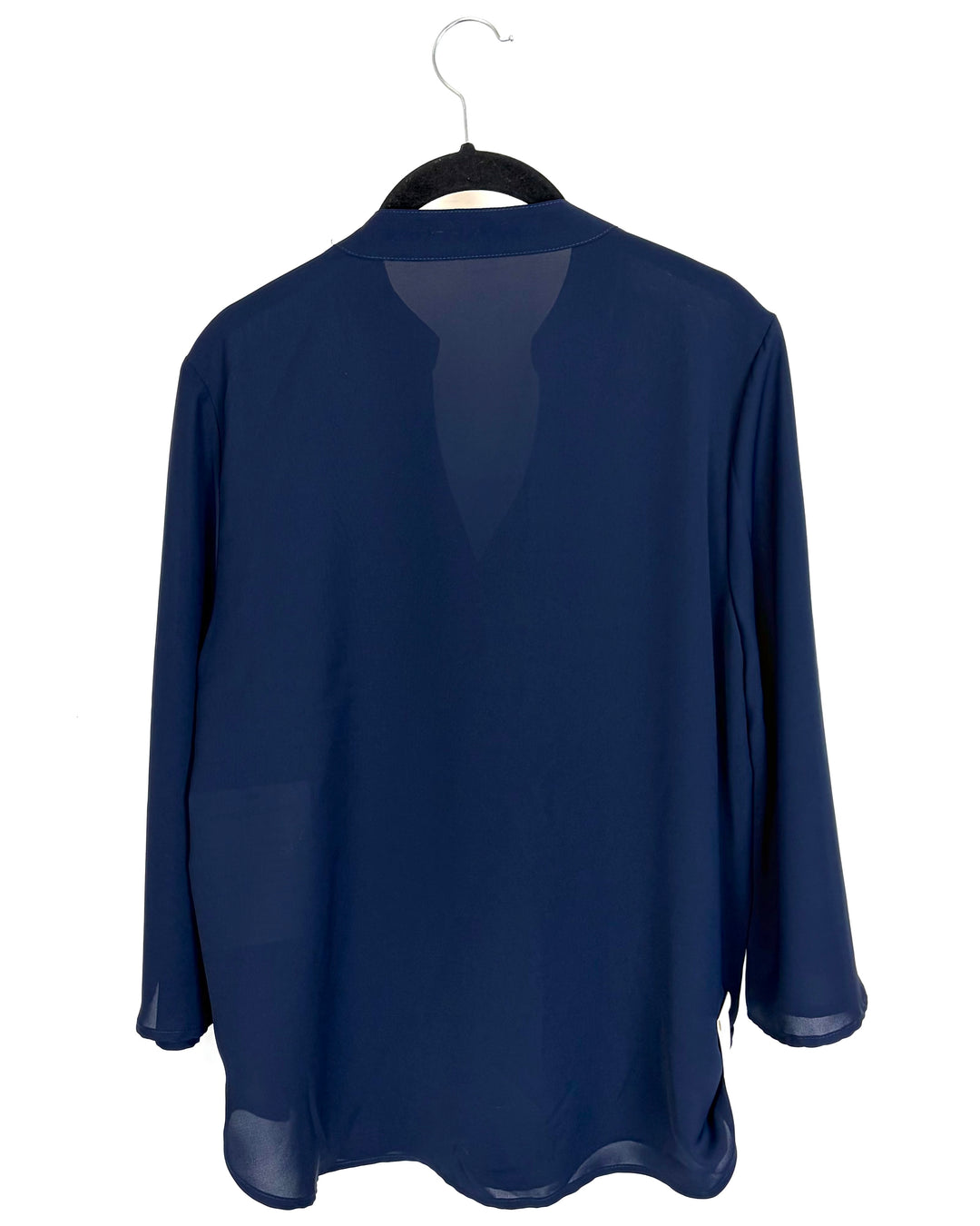 Navy Long Sleeve Blouse - Size 6/8