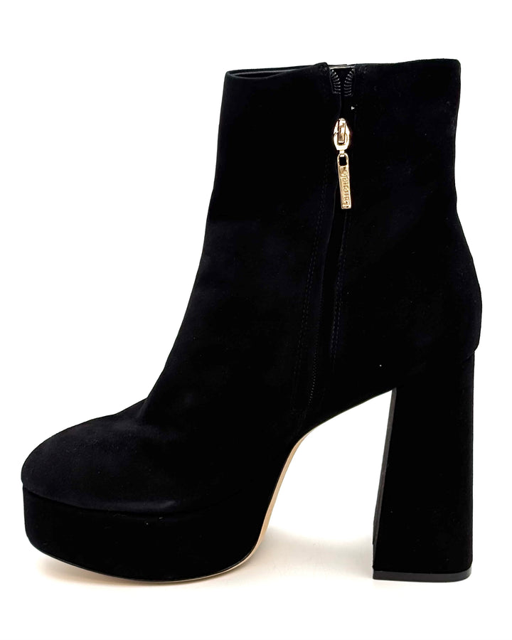 Black Platform Suede Booties - Size 9.5 and 10