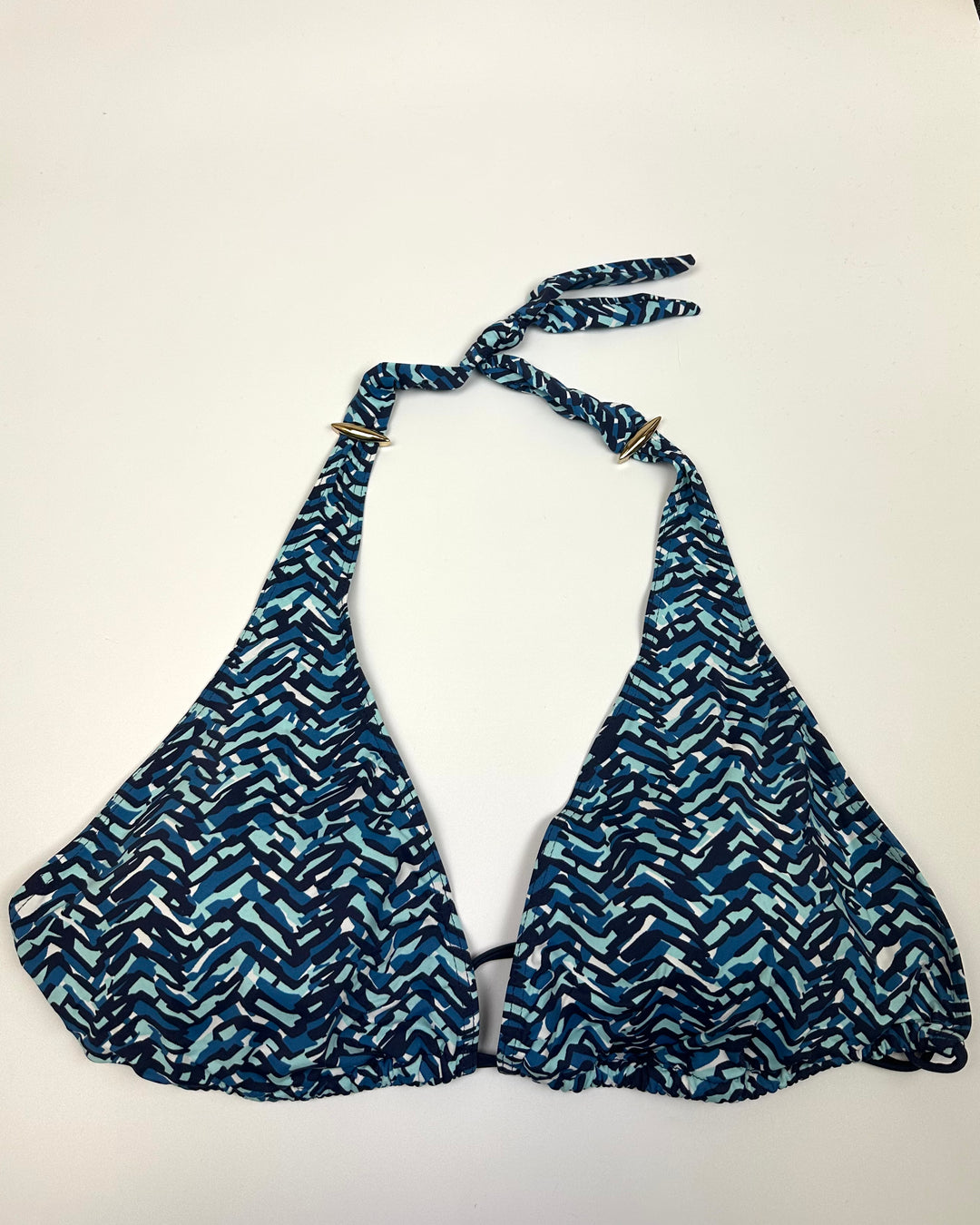 Shades of Blue String Multi Wear Bikini Top - Small