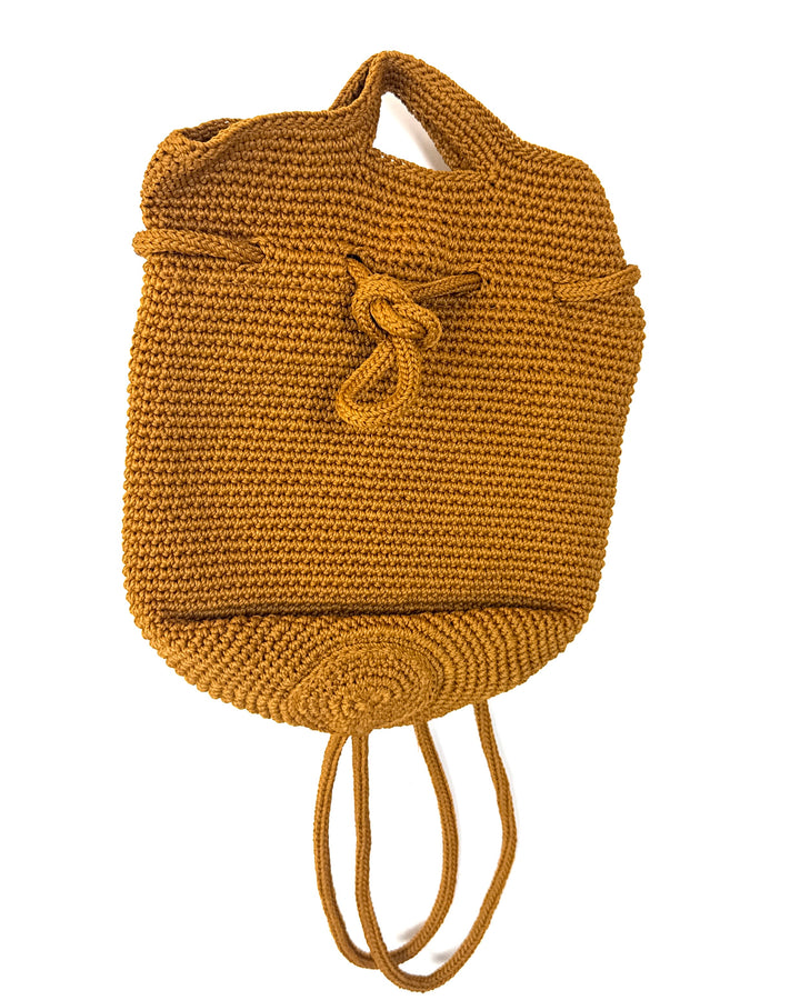 Yellow Crochet Convertible Backpack