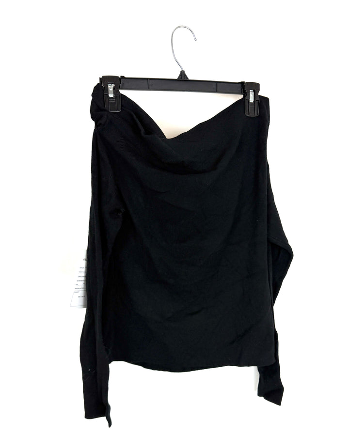 Black Off The Shoulder Sweater - Size 6/8