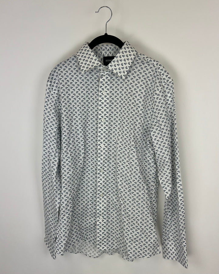 MENS Cocktail Button Up Long Sleeve - Medium Slim Fit