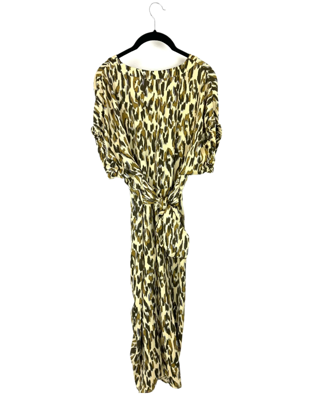 Brown Cheetah Print Button Up T-Shirt Dress - Size 4/6