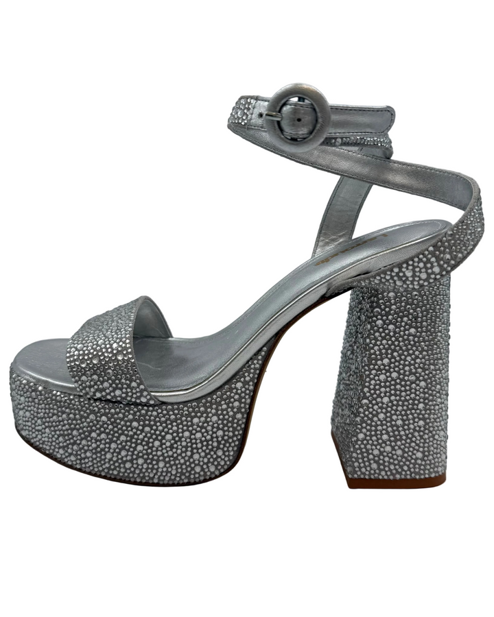 Silver Rhinestone Heels - Size 7, 8.5 and 10