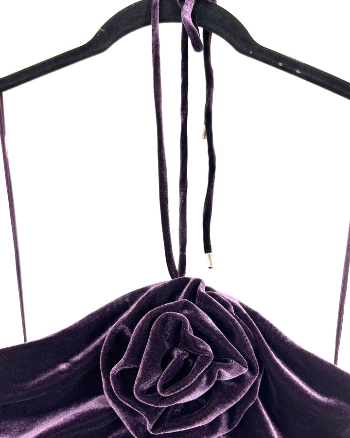 Purple Halter Rosette Top- Size 2 and Size 4