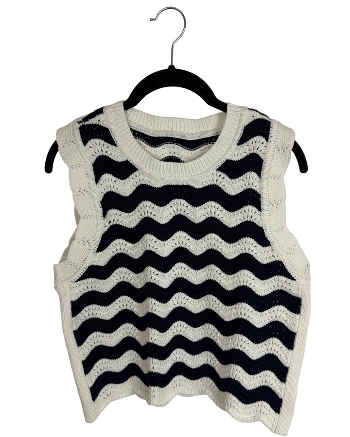 Sleeveless Chevron Knit Sweater Vest - Size 4/6