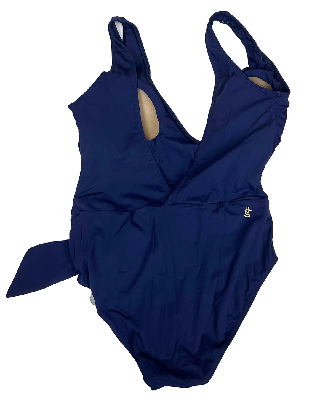 Navy Blue Wrap One Piece Swimsuit - Size 4/6