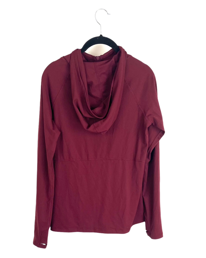 Burgundy Define Hooded Jacket - Small