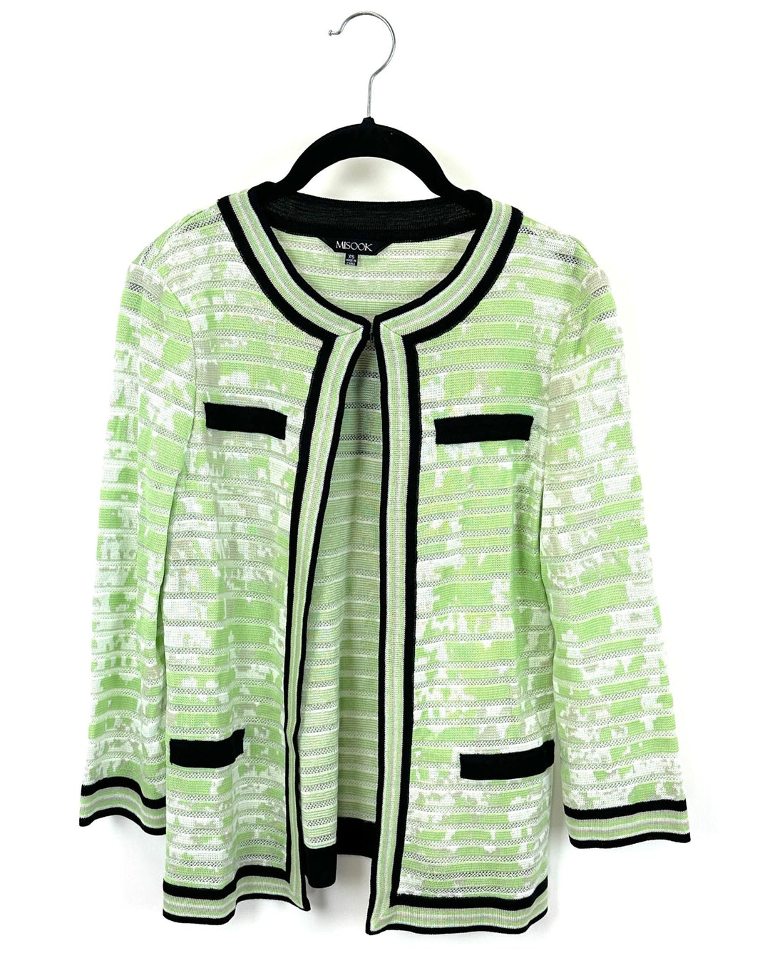 Light Green And White Cardigan - Size 2-4