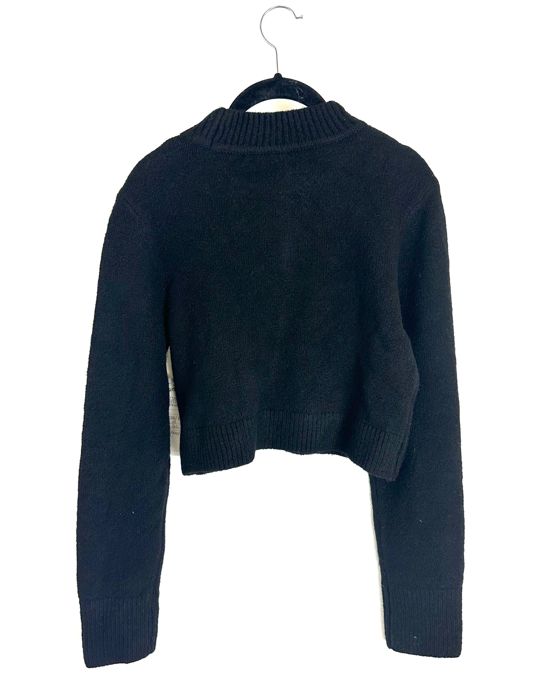 Black Cropped Sweater - Size 4/6