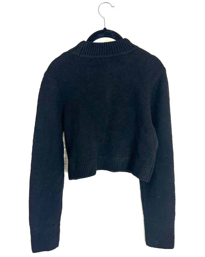 Black Cropped Sweater - Size 4/6