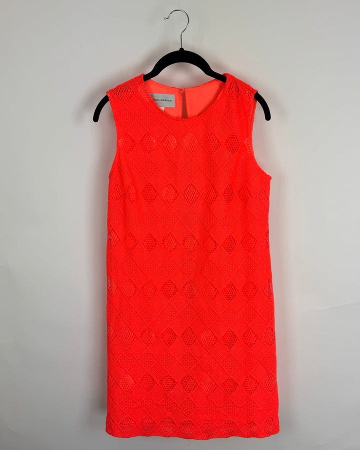 Donna Morgan Neon Orange Dress - Size 4
