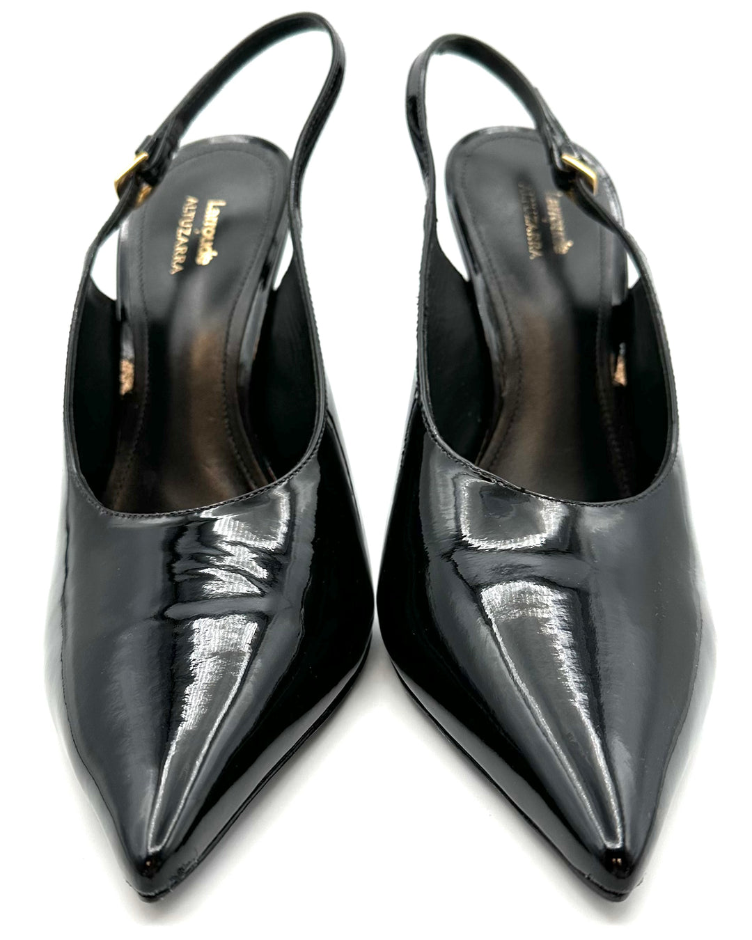 Black Patent Leather Slingback Heel - Size 6.5 - 10