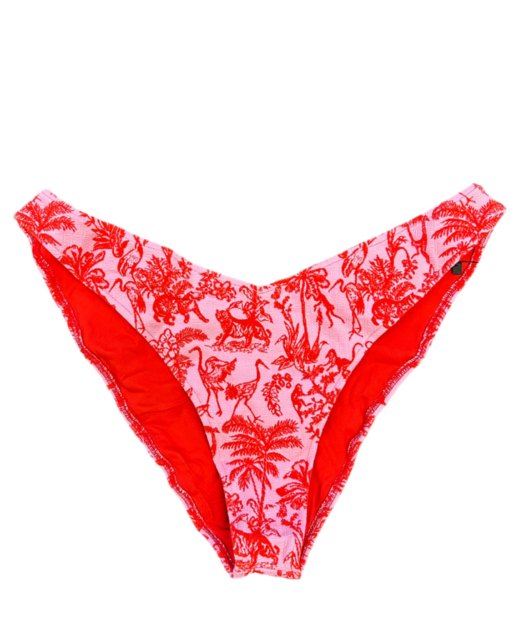 Pink & Red High Cut Bikini Bottom - Extra Extra Extra Large