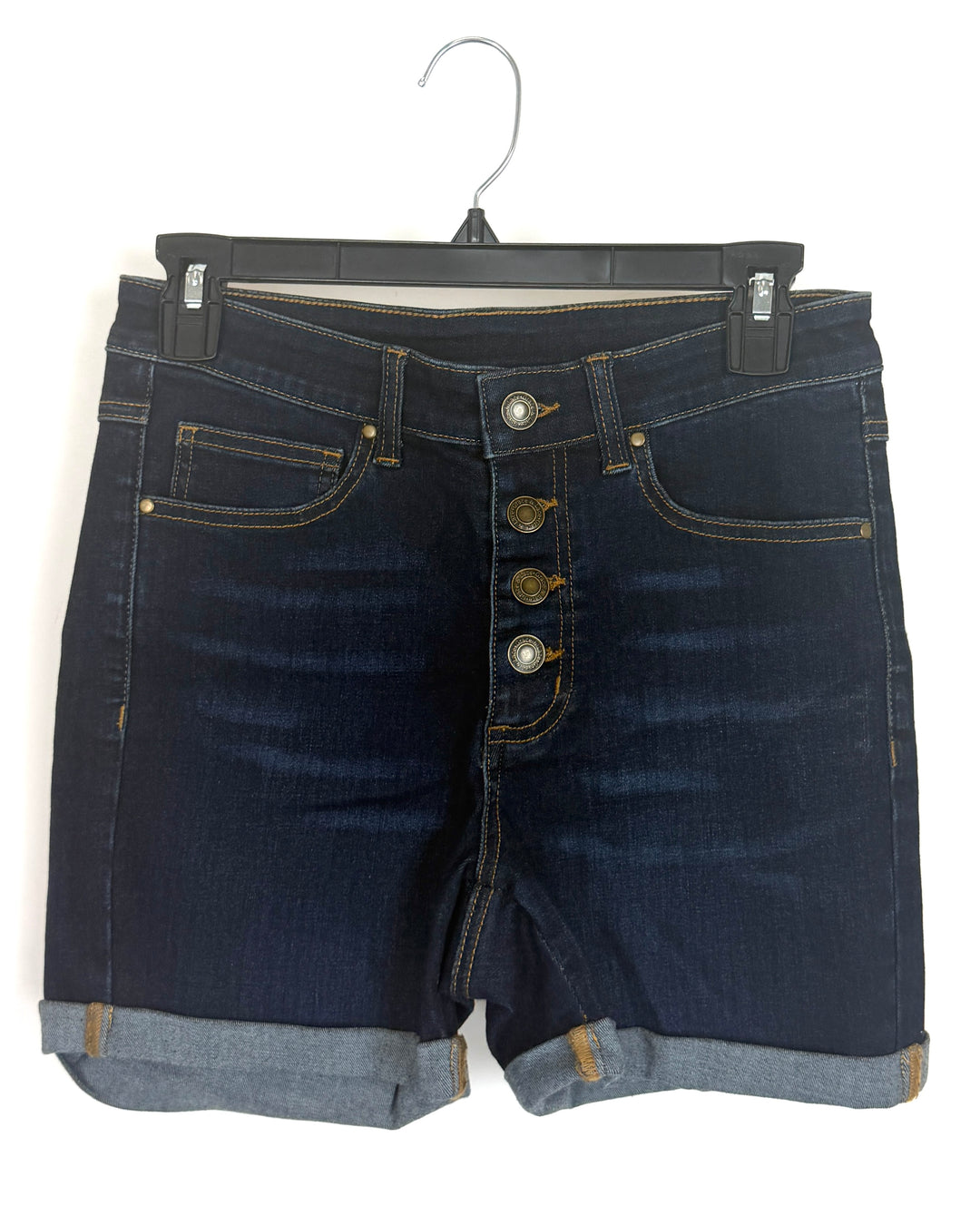 Dark Wash Button Fly Jean Shorts - Size 2/4